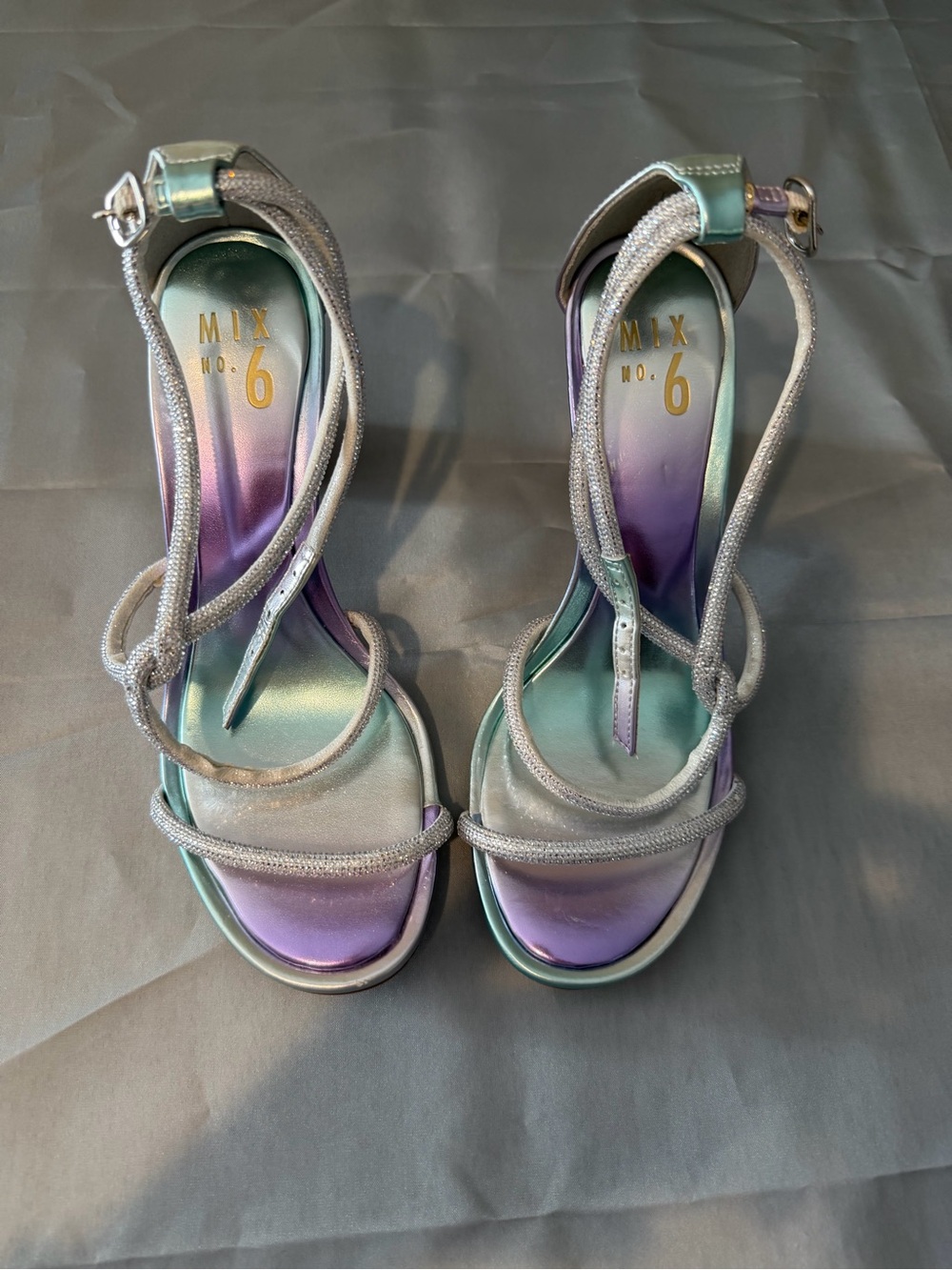 Mix NO. 6 Silver high heels Sandals